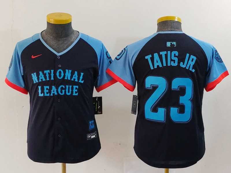 Youth San Diego Padres #23 Fernando Tatis Jr Navy 2024 All Star Limited Stitched Jersey,We sell and wholesale Youth San Diego Padres #23 Fernando Tatis Jr Navy 2024 All Star Limited Stitched Jersey on line form chian!